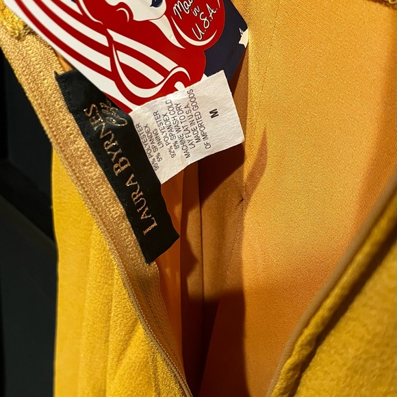 Pinup Couture Mustard Wide Leg High-Waist Trousers - Picture 9 of 9